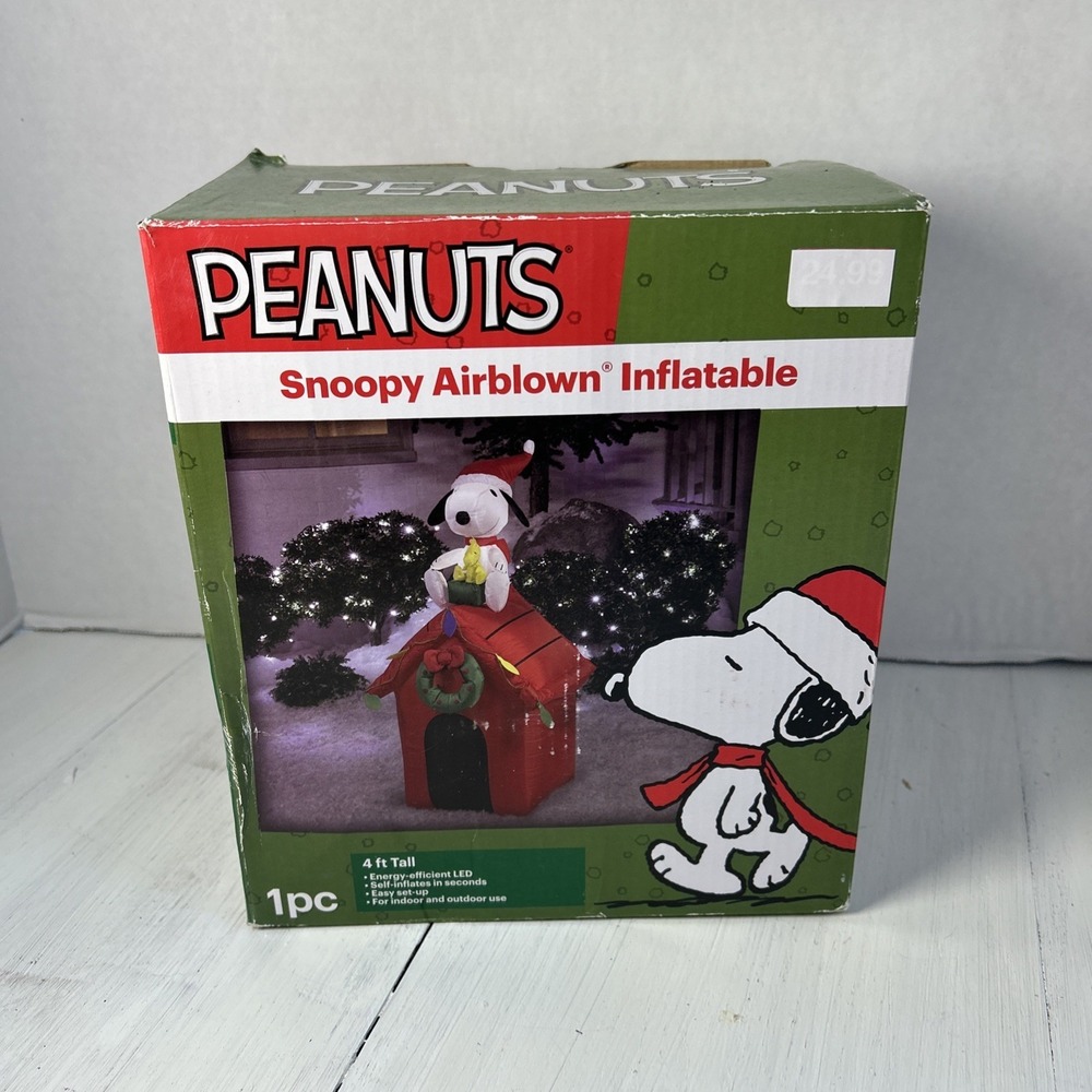 Gemmy 4' Airblown Lighted Peanuts Snoopy Christmas Inflatable 1257‎ - Picture 8 of 8